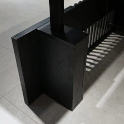 DAXTON Executive Desk With Right Return With Lift 200cm - Black(Daxton Executive Desk With Right Return 200cm Warm Oak Black Copy) -Modern Furniture MotorLegR 1000