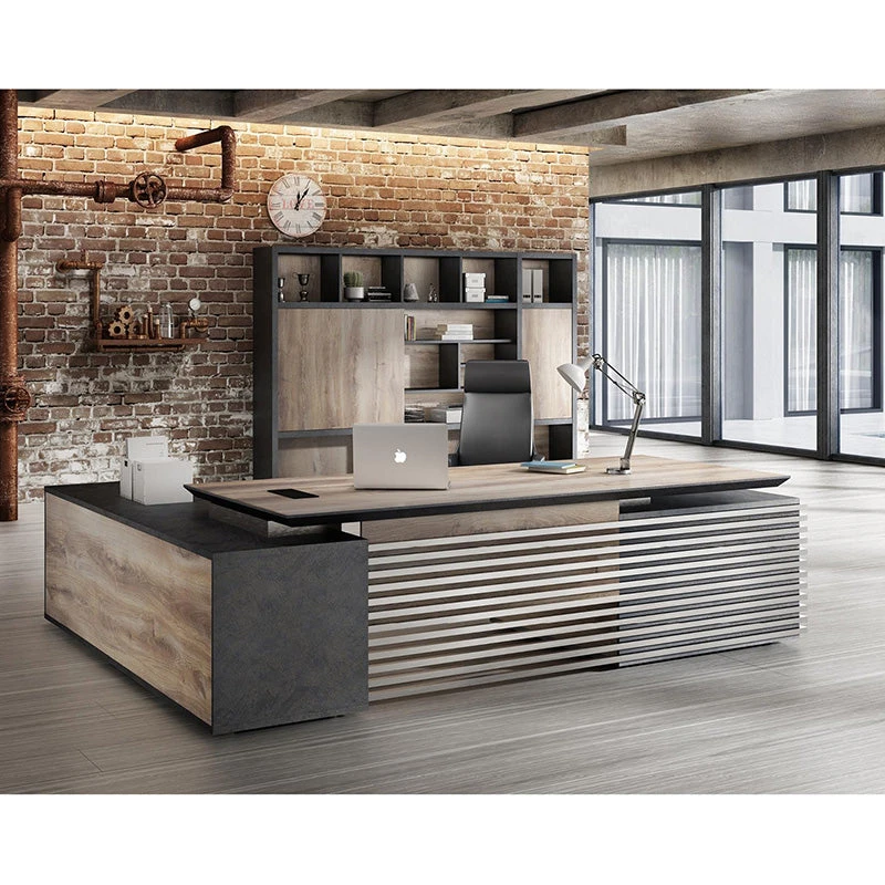 PHOENIX Executive Desk With Right Return 2.8M - Warm Oak & Black(Phoenix Executive Desk With Right Return 2 8m Mahogany Black) 5 PHOENIX Executive Desk With Right Return 2.8M - Warm Oak & Black(Phoenix Executive Desk With Right Return 2 8m Mahogany Black) - Image 3