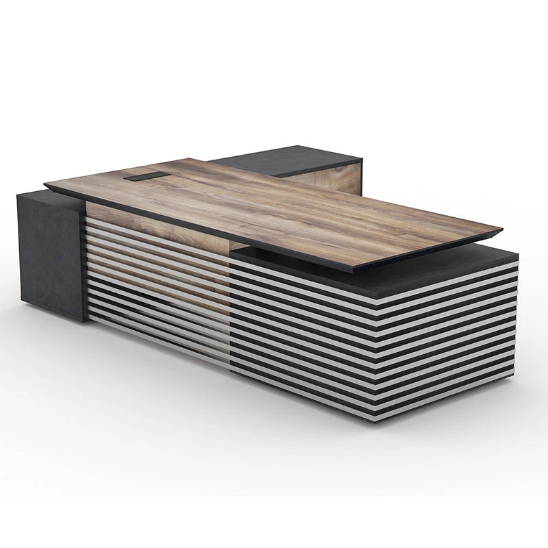 PHOENIX Executive Desk With Right Return 2.8M - Warm Oak & Black(Phoenix Executive Desk With Right Return 2 8m Mahogany Black) 3 PHOENIX Executive Desk With Right Return 2.8M - Warm Oak & Black(Phoenix Executive Desk With Right Return 2 8m Mahogany Black)