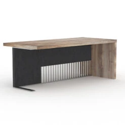 AFTAN Reception Desk Right Panel 180cm - Warm Oak & Black(Aftan Reception Desk Right Panel 180cm Warm Oak Black) -Modern Furniture N2806 1Rightcopy