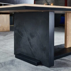 ZEA Boardroom Table 2.4M - Warm Oak & Black(Zea Boardroom Table Mahogany Color) -Modern Furniture N281003 2copy