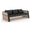 FRANCO Three Seater Sofa - Warm Oak & Black(Franco Three Seater Sofa Mahogany Black) -Modern Furniture N2821 3 copy