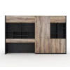 EASTON Display Unit 3.2M - Warm Oak & Black(Easton Display Unit 3 2m Mahogany Black) -Modern Furniture NS2801 copy