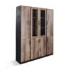 REGGIE Display Unit 160cm - Warm Oak & Black(Reggie Display Unit 160cm Mahogany Colour) -Modern Furniture NS280901800 3