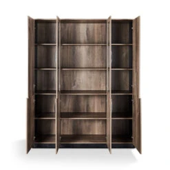 REGGIE Display Unit 160cm - Warm Oak & Black(Reggie Display Unit 160cm Mahogany Colour) -Modern Furniture NS280901800 5