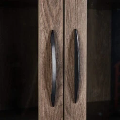 REGGIE Display Unit 160cm - Warm Oak & Black(Reggie Display Unit 160cm Mahogany Colour) -Modern Furniture NS280901800 6