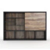 DAXTON Display Unit 2.4M - Warm Oak & Black(Daxton Display Unit 2 4m Mahogany Black) 1 DAXTON Display Unit 2.4M - Warm Oak & Black(Daxton Display Unit 2 4m Mahogany Black) -Modern Furniture NS2810 copy