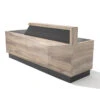 CONROY 2.4M Reception Desk Left Panel - Warm Oak & Black(Conroy 2 4m Reception Desk Left Panel Warm Oak) -Modern Furniture NT033FrontL 800