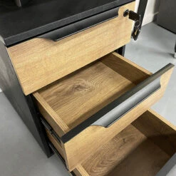 ARTO 2 People Back To Back Workstation Desk 2 Cabinets 1.2M - Warm Oak & Black(Arto 2 People Workstation Desk With 2 Cabinets 2 40m Mahogany Black 1) 23 ARTO 2 People Back To Back Workstation Desk 2 Cabinets 1.2M - Warm Oak & Black(Arto 2 People Workstation Desk With 2 Cabinets 2 40m Mahogany Black 1) -Modern Furniture NWworstationsdrawers800 3 6fa2f518 47f4 42c2 8eab 58dd98f91540