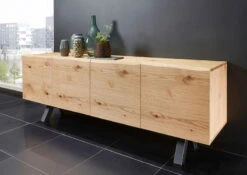 OLIVETO Sideboard Buffet 200cm - Brown & Black(Oliveto Sideboard 200cm Brown Black) -Modern Furniture OLIVETO4DOORSIDEBOARD 2 800