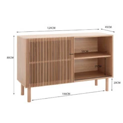 ORTON Sideboard Buffet 120cm - Oak(Orton Sideboard 124cm Natural) 22 ORTON Sideboard Buffet 120cm - Oak(Orton Sideboard 124cm Natural) -Modern Furniture ORTONDI J9676dms 800