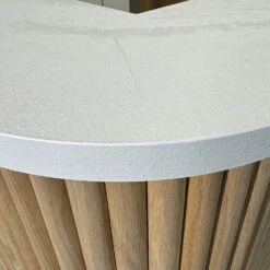 HALO Reception Desk 180cm - Oak & White(Halo Reception Desk 180cm Oak White) -Modern Furniture OakHaloCountercloseup 1000