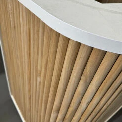 HALO Reception Desk 180cm - Oak & White(Halo Reception Desk 180cm Oak White) -Modern Furniture OakHalocloseup 1000