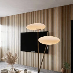 WOODFLEX Flexible Acoustic Wood Slat Wall Panel, Oak Veneer - 2700mm X 600mm(Woodflex Flexible Acoustic Wall Panel Oak Veneer) -Modern Furniture OakWall5 800