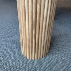 WOODFLEX Flexible Solid Paulownia Wood Slat Wall Panel -2700mm X 600mm - Half Round(Woodflex Flexible Solid Paulownia Wood Slat Wall Panel 2700mm X 595mm Half Round) -Modern Furniture OutdoorHalfRoundCloseup 2000