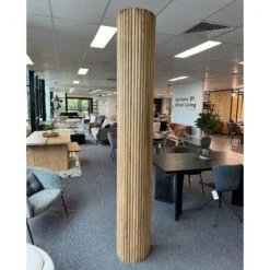 WOODFLEX Flexible Solid Paulownia Wood Slat Wall Panel -2700mm X 600mm - Half Round(Woodflex Flexible Solid Paulownia Wood Slat Wall Panel 2700mm X 595mm Half Round) -Modern Furniture OutdoorHalfRoundTall 2000