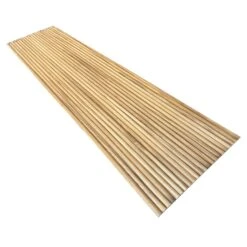 WOODFLEX Flexible Solid Paulownia Wood Slat Wall Panel -2700mm X 600mm - Half Round(Woodflex Flexible Solid Paulownia Wood Slat Wall Panel 2700mm X 595mm Half Round) -Modern Furniture OutdoorHalfRoundpanel 2000