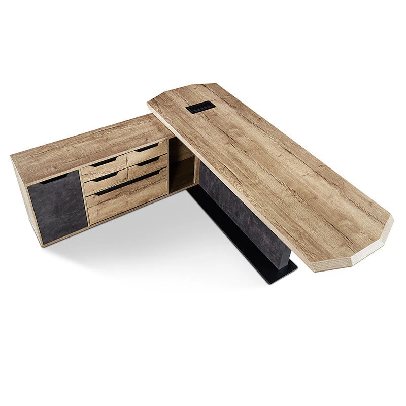 MAGNUS Executive Office Desk With Left Return 2.4M - Tobacco(Magnus Executive Desk With Left Return 2 4m Tobacco Wood Colour) 11 MAGNUS Executive Office Desk With Left Return 2.4M - Tobacco(Magnus Executive Desk With Left Return 2 4m Tobacco Wood Colour) - Image 9