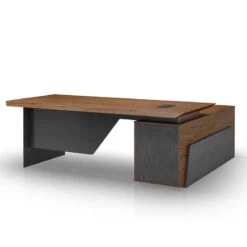 HAMLIN Executive Office Desk With Left Return 2.2M - Tobacco(Hamlin Executive Desk With Left Return 2 2m Tobacco Wood Colour) -Modern Furniture P3505 1 LEFT copy