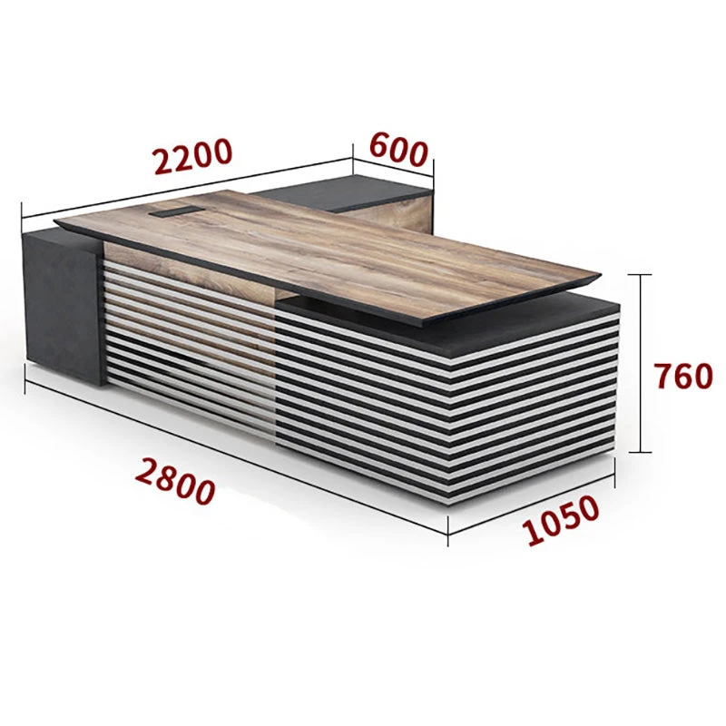 PHOENIX Executive Desk With Right Return 2.8M - Warm Oak & Black(Phoenix Executive Desk With Right Return 2 8m Mahogany Black) 20 PHOENIX Executive Desk With Right Return 2.8M - Warm Oak & Black(Phoenix Executive Desk With Right Return 2 8m Mahogany Black) - Image 18