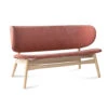 POLARA 2 Seater Lounge Chair - Oak & Salmon(Polara 2 Seater Lounge Chair Oak Salmon) 1 POLARA 2 Seater Lounge Chair - Oak & Salmon(Polara 2 Seater Lounge Chair Oak Salmon) -Modern Furniture Polara LoungeChair Simple