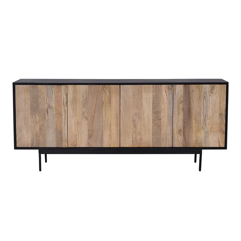 RADLEY Sideboard 180 Cm Solid Mango Wood - Natural & Black(Radley Sideboard 180 Cm Natural Black) 4 RADLEY Sideboard 180 Cm Solid Mango Wood - Natural & Black(Radley Sideboard 180 Cm Natural Black) - Image 2