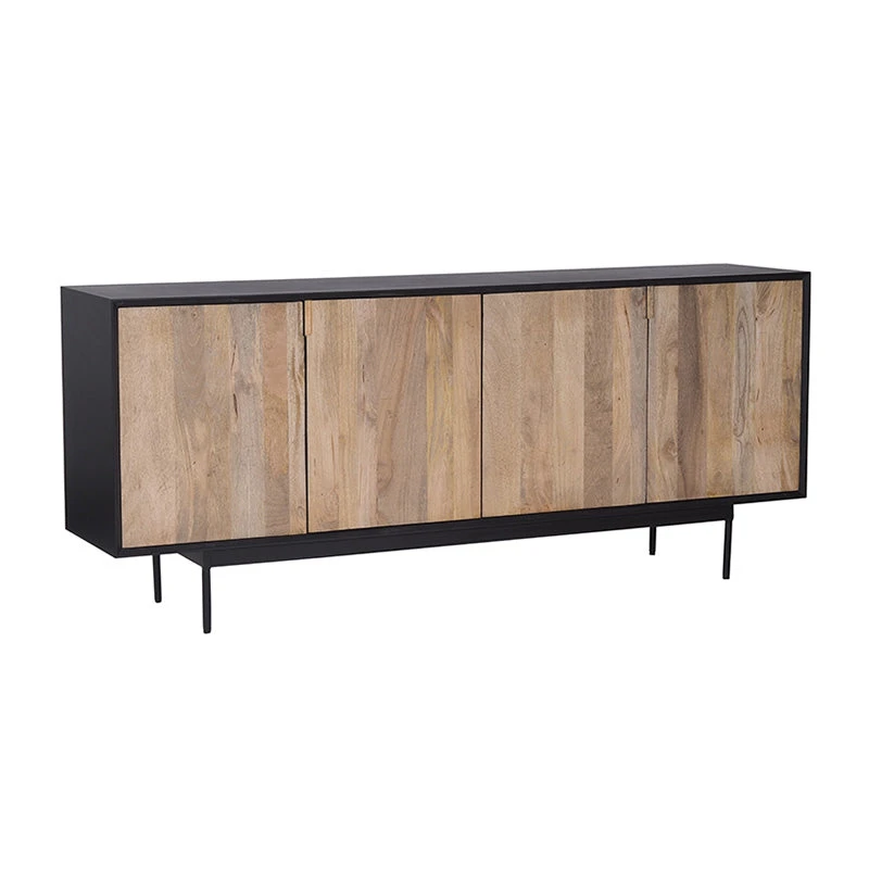 RADLEY Sideboard 180 Cm Solid Mango Wood - Natural & Black(Radley Sideboard 180 Cm Natural Black) 3 RADLEY Sideboard 180 Cm Solid Mango Wood - Natural & Black(Radley Sideboard 180 Cm Natural Black)