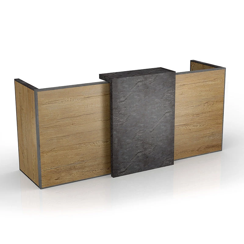 DEWITT Reception Desk 2.4M - Tobacco & Dark Concrete(Dewitt Reception Desk Left Panel 2 4m Tobacco Colour) 3 DEWITT Reception Desk 2.4M - Tobacco & Dark Concrete(Dewitt Reception Desk Left Panel 2 4m Tobacco Colour)