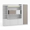 LUSH Display Unit 261.5cm - White & Taupe(Lush Display Unit 261 5cm Grey) -Modern Furniture S0126 Main 2000