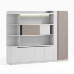 LUSH Display Unit 261.5cm - White & Taupe(Lush Display Unit 261 5cm Grey)