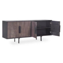 SAHARA Sideboard Buffet 180 Cm Solid Mango Wood - Honey(Sahara Sideboard 180 Cm Black) -Modern Furniture SAHARASideboard LX 2107 whitec800