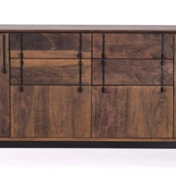 SERINA Sideboard Buffet 170 Cm Solid Mango Wood(Serina Sideboard 170 Cm Honey) -Modern Furniture SERINASideboard LX 2106 whiteacloseup800