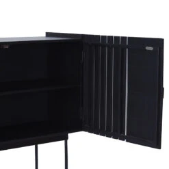 SHANTI Tall Sideboard 120cm Solid Acacia Wood - Black(Shanti Sideboard 120 Cm Black) 20 SHANTI Tall Sideboard 120cm Solid Acacia Wood - Black(Shanti Sideboard 120 Cm Black) -Modern Furniture SHANTISideboard LX 2110 HQe800