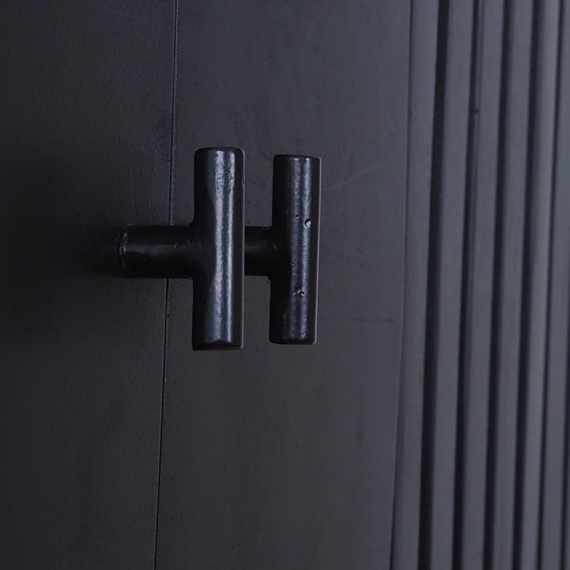 SHANTI Tall Sideboard 120cm Solid Acacia Wood - Black(Shanti Sideboard 120 Cm Black) 11 SHANTI Tall Sideboard 120cm Solid Acacia Wood - Black(Shanti Sideboard 120 Cm Black) - Image 9