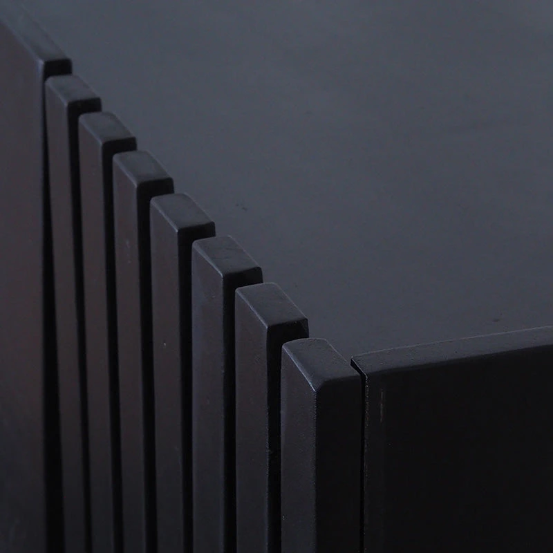 SHANTI Tall Sideboard 120cm Solid Acacia Wood - Black(Shanti Sideboard 120 Cm Black) 10 SHANTI Tall Sideboard 120cm Solid Acacia Wood - Black(Shanti Sideboard 120 Cm Black) - Image 8