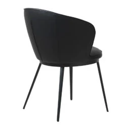 GAIN Dining Chair - Black(Gain Dining Chair Black) -Modern Furniture SW 7079D B GAINARMCHAIRBLACKFAUXLEATHERangleview 1000