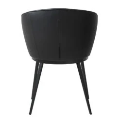 GAIN Dining Chair - Black(Gain Dining Chair Black) -Modern Furniture SW 7079D B GAINARMCHAIRBLACKFAUXLEATHERbackview 1000