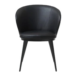 GAIN Dining Chair - Black(Gain Dining Chair Black) -Modern Furniture SW 7079D BGAINARMCHAIRBLACKFAUXLEATHER 2 1000