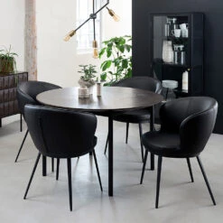 GAIN Dining Chair - Black(Gain Dining Chair Black) -Modern Furniture SW 7079D GAINDiningChair LATINATableLifestyle 1000