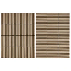 Square WOODFLEX Acoustic Wood Slat Wall Tiles - Oak Veneer - 4pc Set(Square Woodflex Acoustic Wood Slat Wall Tiles Oak Veneer 60cm X 60cm) -Modern Furniture Shapes 800