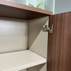 ANDERSON Credenza Cabinet 160cm - Hazelnut & Beige(Anderson Credenza Cabinet 160cm Australian Gold Oak Beige) -Modern Furniture ShelfHinge 800