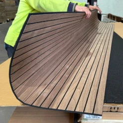 WOODFLEX Flexible Acoustic Wood Slat Wall Panel, Walnut Veneer - 2700mm X 600mm - SLIM(Copy Of Woodflex Flexible Acoustic Wood Slat Wall Panel Walnut Veneer 2700mm X 600mm Slim) -Modern Furniture SlimWalnutCurved2 1000