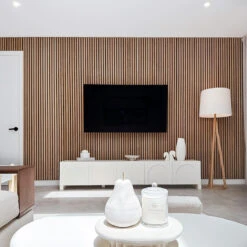 WOODFLEX Flexible Acoustic Wood Slat Panel - 3 Sided Full Wrap Oak Veneer On Black - 2700mm X 600mm(Copy Of Woodflex Flexible Acoustic Wood Slat Wall Panel Oak Veneer 2700mm X 600mm) -Modern Furniture StephInfluencerAfter 800 37997236 7c25 4455 83f3 c159cb043be1