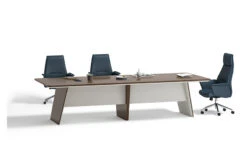 ANDERS Boardroom Table 320cm - Hazelnut & Beige(Copy Of Anders Boardroom Table 2 4m Australian Gold Oak Beige)