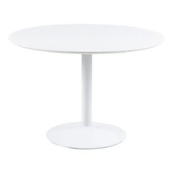 TITAN Round Dining Table 110cm - White(Titan Round Dining Table 110cm White)