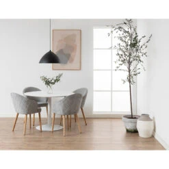 TITAN Round Dining Table 110cm - White(Titan Round Dining Table 110cm White) -Modern Furniture TITANRoundDiningTable110cm AC 10110 1 LifeB800