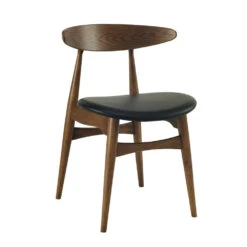 Tricia Dining Chair - Walnut + Black(Tricia Dining Chair Walnut Black)