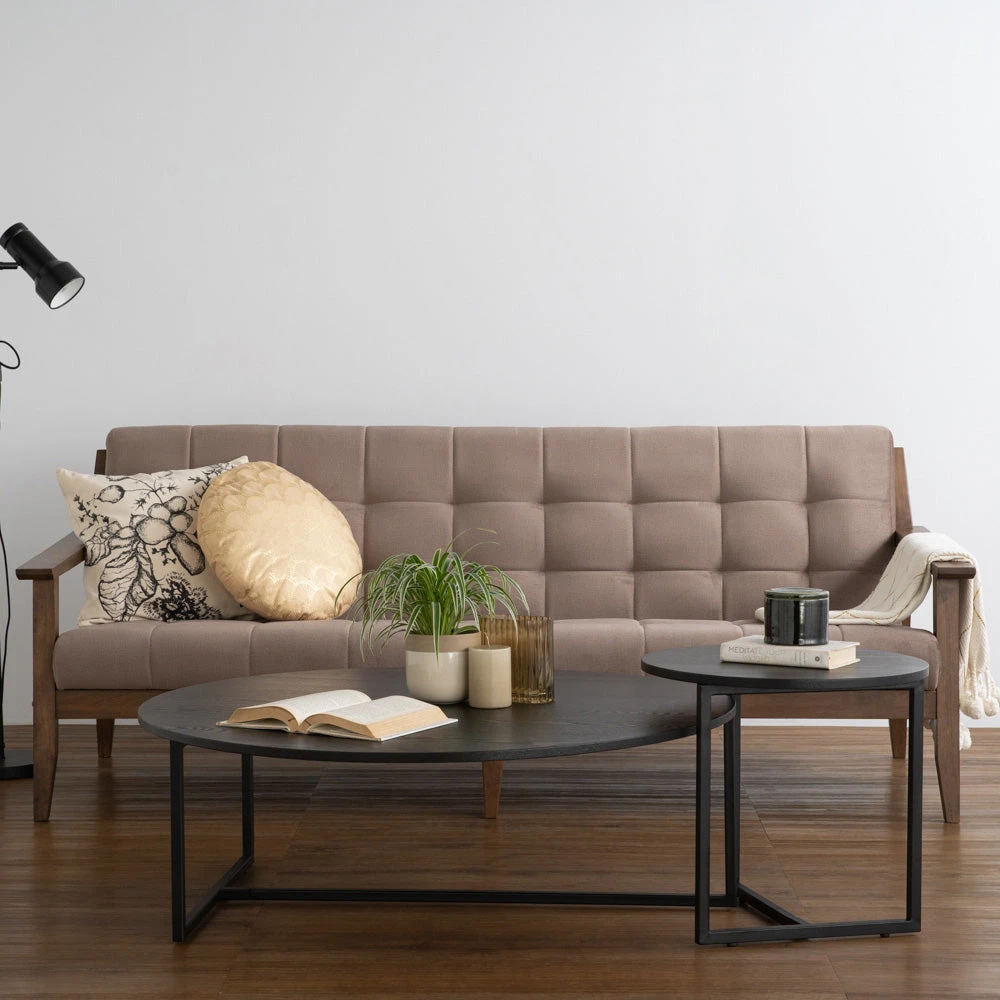 TURNER Round Coffee Table 100cm - Black(Turner Round Coffee Table 100cm Walnut) 4 TURNER Round Coffee Table 100cm - Black(Turner Round Coffee Table 100cm Walnut) - Image 2