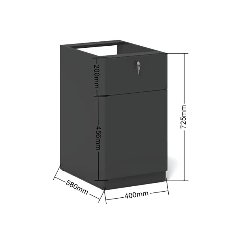 KENTO Pedestal Drawer Unit Storage Cabinet - Black(Kento Drawer Filing Pedestal Cabinet Black) 7 KENTO Pedestal Drawer Unit Storage Cabinet - Black(Kento Drawer Filing Pedestal Cabinet Black) - Image 5