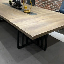 VIDAL Boardroom Table 3.0m X 1.2m - Warm Oak & Black(Vidal Boardroom Table 3 0cm X 1 2m Warm Oak Black) -Modern Furniture Top 800 b053df8d 419c 4731 98cd 0c215ea737ee